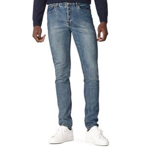 (25) A.P.C. Men's Petite New Standard Jean in Stonewashed Indigo
